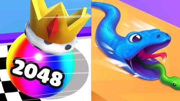 Ball Merge 2048 vs Snake Run Race  All Levels Gameplay Walkthrough Android İOS #1