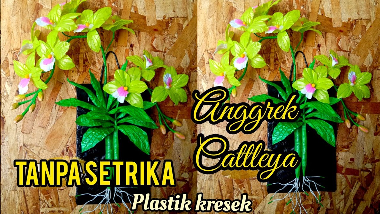 Bunga Anggrek Cattleya TANPA SETRIKA ll Anggrek Tempel