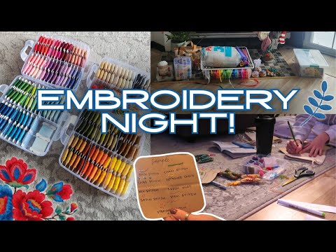 Hosting an Embroidery Night with Friends! 🧵 Day in My Life | Vlogmas Day 6