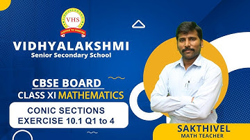 Conic Sections Class 11 Maths | Revised NCERT Solutions | Chapter 10 Exercise 10.1 Questions 1-4