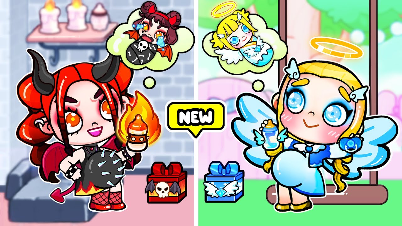 ANJA GRÁVIDA 😇 vs DEMÔNIA GRÁVIDA 😈! NOVA ATUALIZAÇÃO AVATAR WORLD ✅