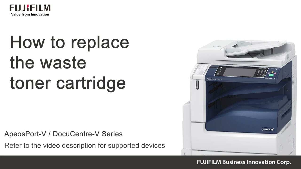 How to replace the waste toner cartridge - YouTube