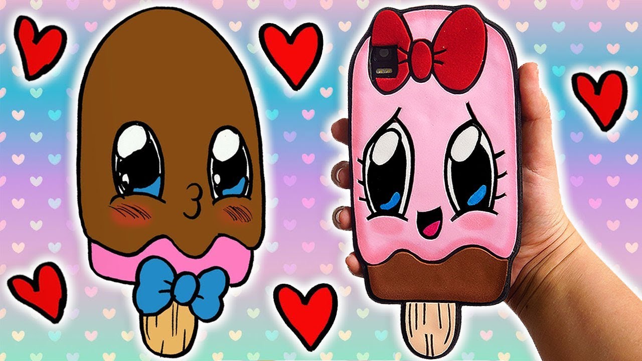 🍨 DIY: FUNDA CASERA DE HELADO KAWAII PARA CELULAR O MÓVIL - MANUALIDADES FÁCILES Y SENCILLAS 🍨