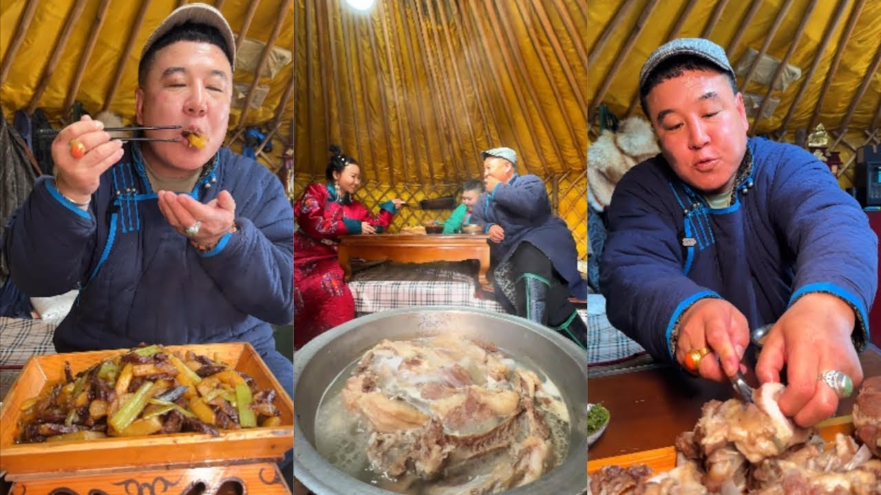Традиционная монгольская жизнь в Чаба Баннер! 3 #еда #кулинария #монголия