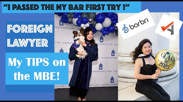 I passed the NY bar exam first try as a foreign lawyer! I didn