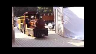 Electric Trackless Road Train for Indoor/Outdoor Use