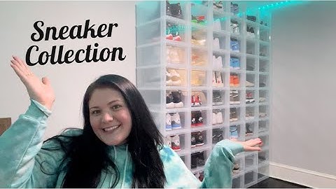 HUGE SNEAKER WALL COLLECTION USING CLEAR CONTAINERS from The Container Store