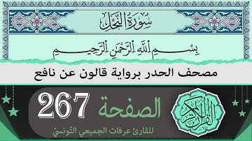 ختمة القران الكريم حدرا برواية قالون عن نافع | الصفحة 267 - النحل | القارئ عرفات الجميعي التونسي