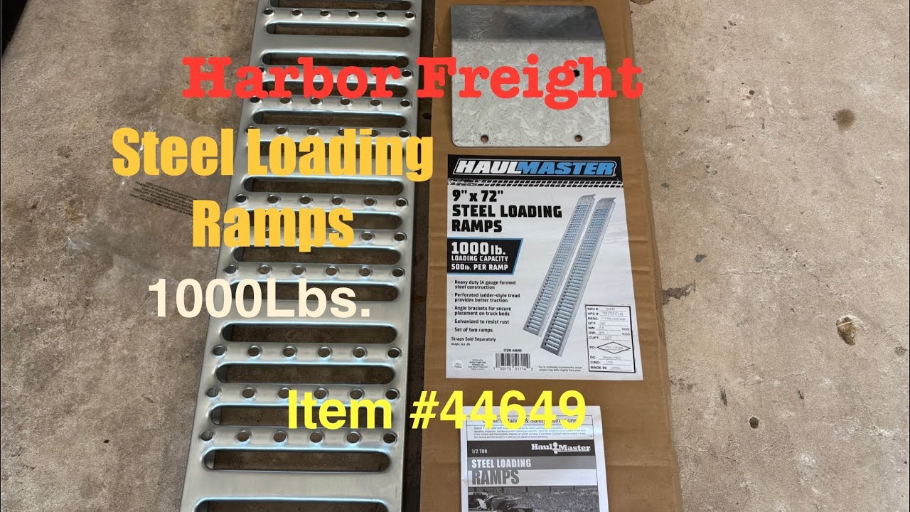 Harbor Freight Haul Master 9”x 72” Steel Loading Ramps 1000Lbs. - YouTube