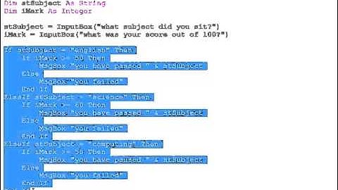 17. Introduction to Programming with VBA - Nested If Blocks