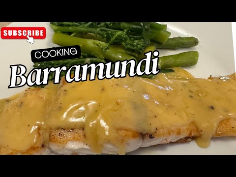 COOKING BARRAMUNDI FISH WITH WHITE SAUCE //MY RECIPE //MINI VLOG