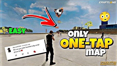 1v1 only headshot map script #freefire #craftland