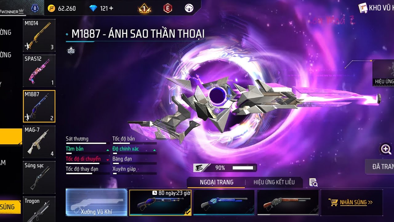 MOD SKIN FF OB51 V33 M1887 VŨ TRỤ HỦY DIỆT CHO IOS VÀ ANDROID