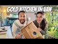 New gold kitchen in our van