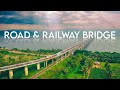 Road cum railway bridge  cinematic drone shots 4k  rajahmahendravaram  dji air2s