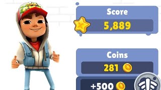 Subway surf World record 😦 in me 5000 score 281 coins #shorts
