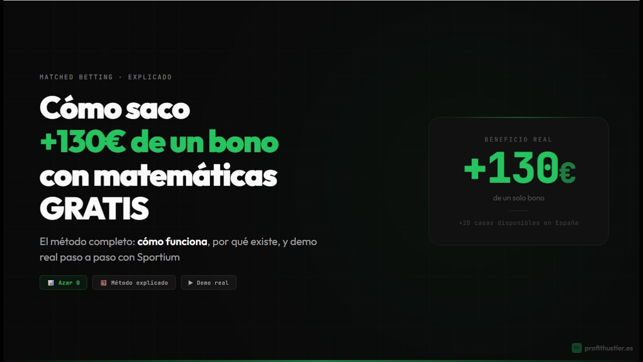 Ver vídeo de demostración de matched betting