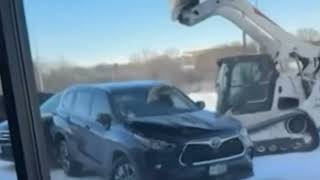 BOBCAT DRIVER GOES ON CRAZY RAMPAGE AT HOME DEPOT PARKING LOT | Lincoln Nebraska | 1/14/23