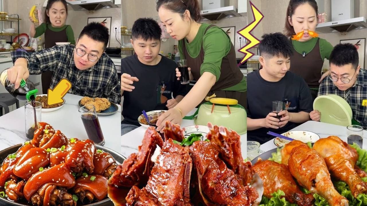 My silly older brother wanted me to eat wasabi, so Mom made him drink it himself.