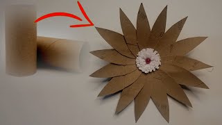 how to make flower with Toilet paper roll Easy Paper Craft Trick