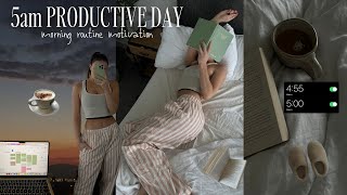 5am day in the life *motivating*  | tips for waking up early, new routine, productive work vlog