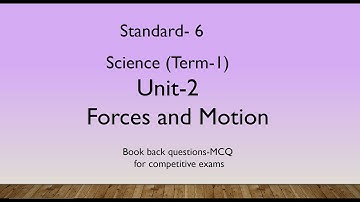 TN|6TH-STD|SCIENCE|TERM-1|UNIT-2|MCQ|BOOK BACK WITH ANSWER|E@F|TNPSC|FORCES AND MOTION