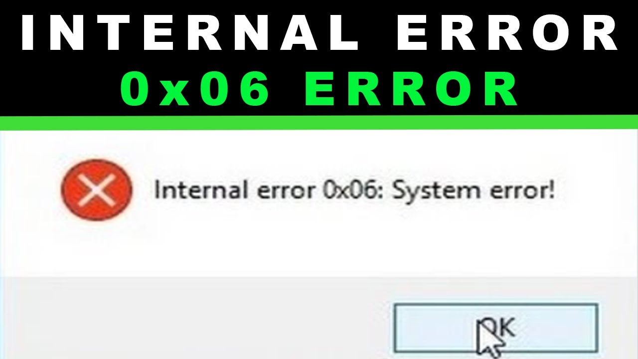 Internal error что делать. Error 0x06; System Error. Internal Error 0x06 System Error как исправить. Internal Error 0x06 System Error зайчик. Ошибка 0х00000006.