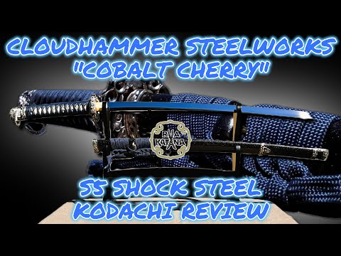 Cloudhammer Steelworks Cobalt Cherry S5 Shock Steel Kodachi Review