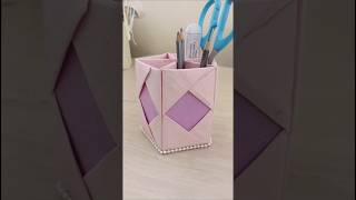 How To Make Pen Stand With Paper / DIY pen holder