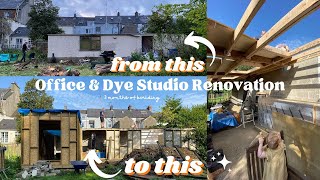 Yarn dyeing studio | Self build with help from friends | Sep 2023 - 3 month stage | Reno Vlog One