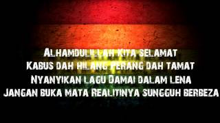 Vignette de la vidéo "Perang Sudah Tamat Lirik Malique Ft Rabbani"