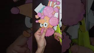 Poodle dog drawing paper cutting ASMR ✂️ #shorts #cuttingskills #papercutting