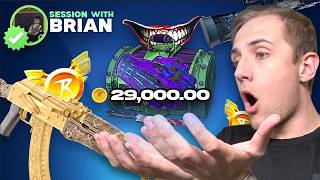 $29,000 WIN?! INSANE CSGOROLL Session with Brian