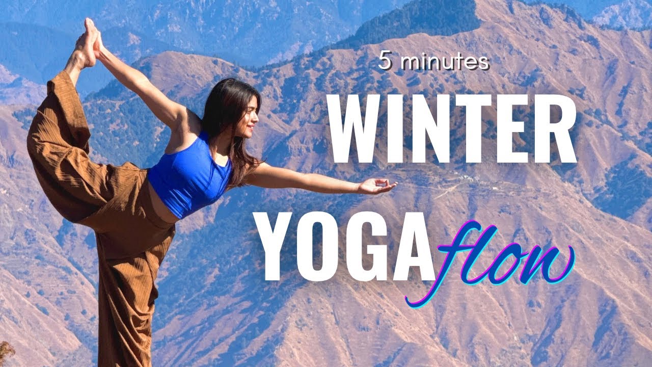 Winter Yoga Routine in just 5 minutes🧘‍♀️ - YouTube