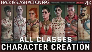 Diablo IV (2023) All Classes Character Creator - 4K on PlayStation 5 (No commentary) 2160p