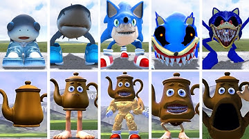 ALL TRALALELO SONIC & SONIC.EXE FORMS WITH TA TA TA TA  SAHUR EVOLUTION IN GARRY