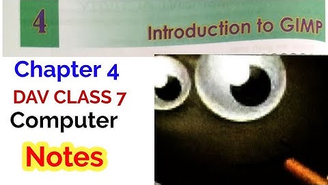 DAV Class 7 Computer Chapter 4: Introduction to GIMP Full Notes