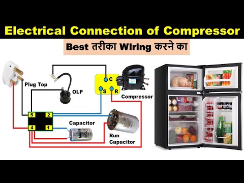 How to Repair and Do Compressor Connection with Capacitor and Relay @Electrical Wiring School