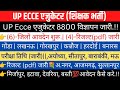 UP Ecce एजुकेटर 8800 विज्ञापन जारी👉(6)-जिलों आवेदन शुरू💯|(3)जिलों परीक्षा तिथि💥(4)-रिजल्ट (pdf)जारी