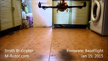 BaseFlight Bi-Copter : First test lift in kitchen