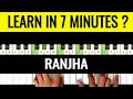 Ranjha Piano Tutorial With Notes Easy Step By Step Lesson Chords Shershaah mp3
