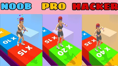 NOOB vs PRO vs HACKER in Skater Stacker : All Levels Gameplay, New iOS Android Games