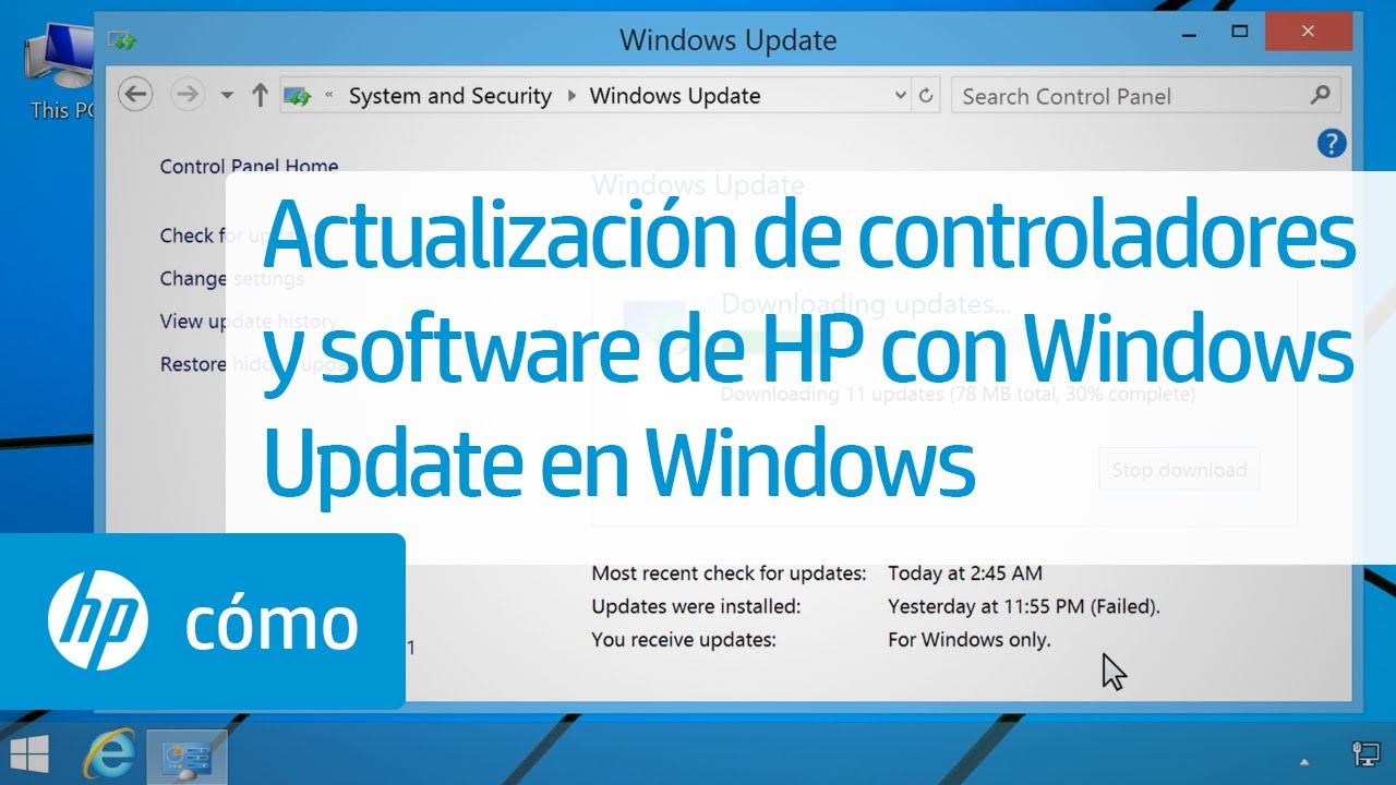 Actualizacion De Controladores Y Software De Hp Con Windows Update En Windows Hp Computers Hp Youtube - como descargar e instalar roblox para windows 7 y 8 youtube