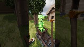 Creeper In Cart Going Under Water / Minecraft Rtx #Shorts #Minecraft