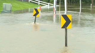 Road crumbles washes out in Crystal Lake neighborhood near Keystone at the Crossing