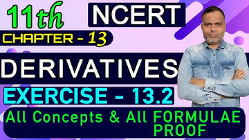 Derivatives Exercise 13.2 Ch 13 11th NCERT /CBSE 🔥 🔥 🔥