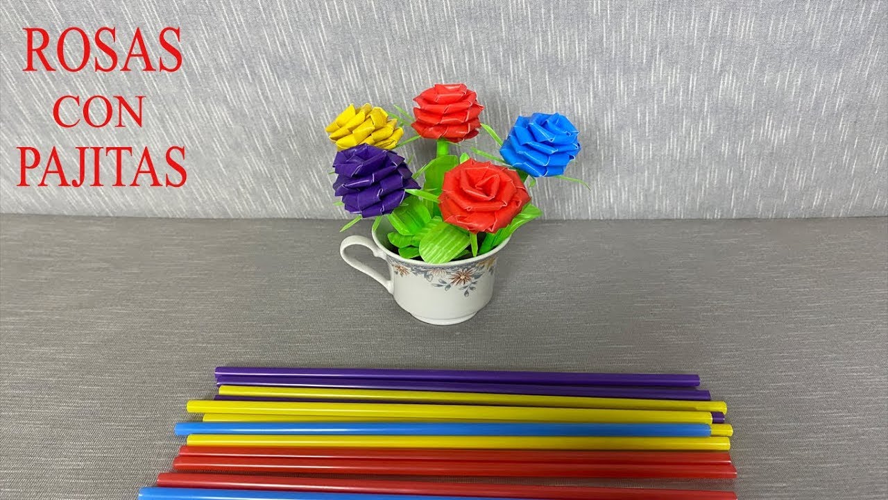 ROSAS CON SORBETES 🥢♻️