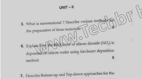 BSc Physics Hons 6th Sem Nano Technology Question Paper