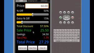 Sale & Discount Calculator App for Android Demonstration screenshot 1
