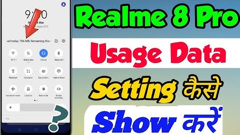 Realme 8 Pro me Usage data kaise Show Kare | How to Show daily Data Usage in Realme 8 Pro